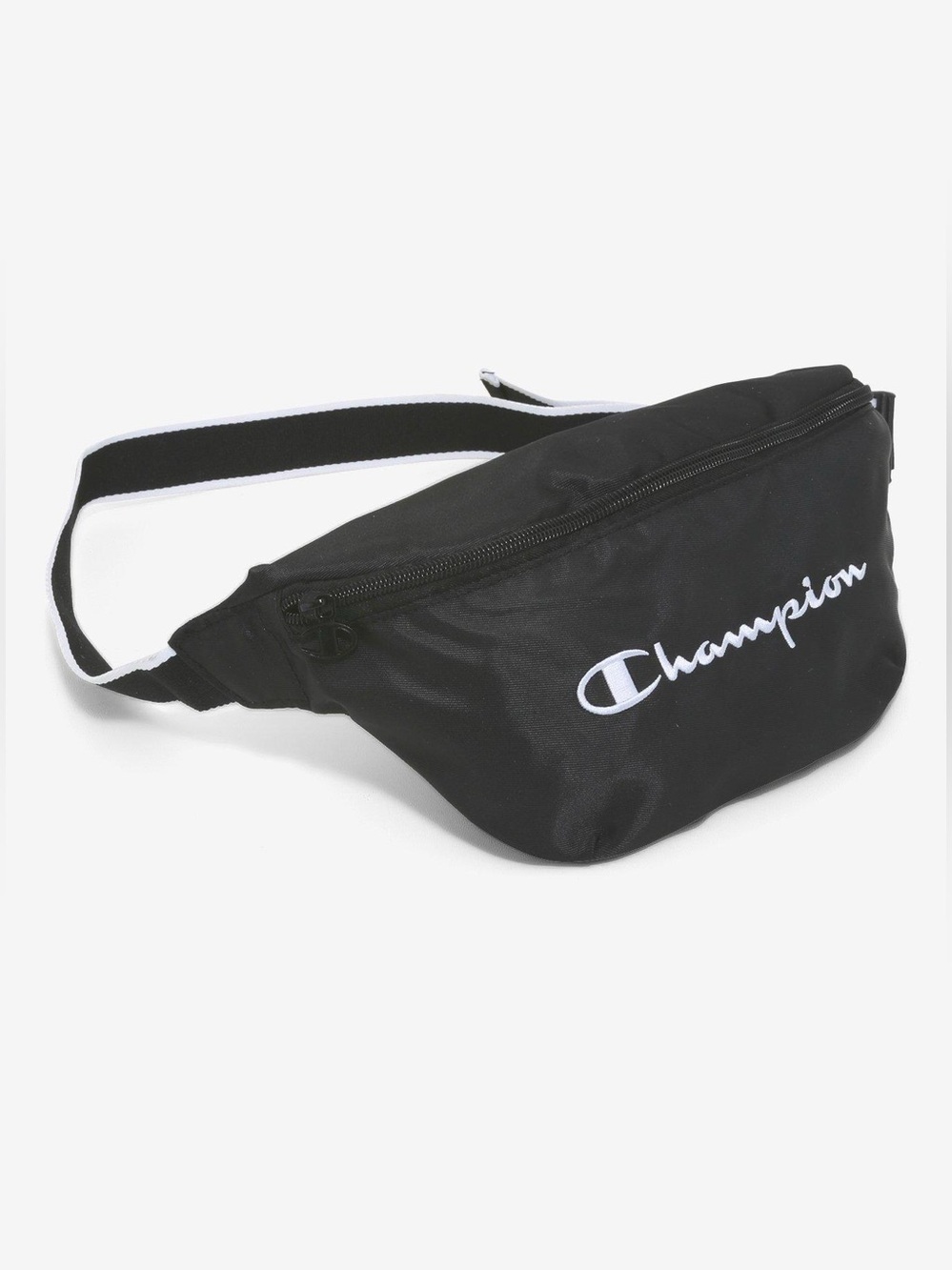 Champion Black Belted Waist Fanny Pack
9 1/2" x 7"